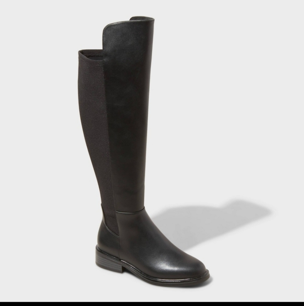 a new day Over the Knee Black Boots